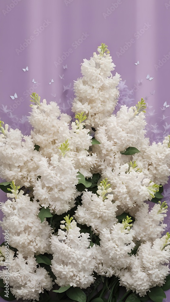 Lilac white eustoma with a lilac background Lilac white eustoma with a lilac background