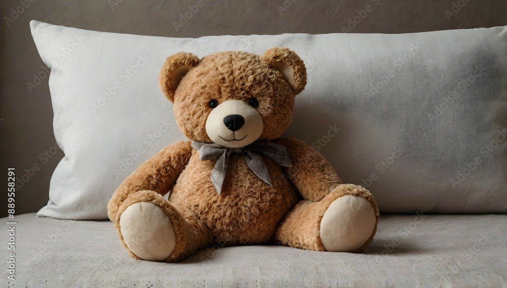 teddybear, pillow teddybear, pillow