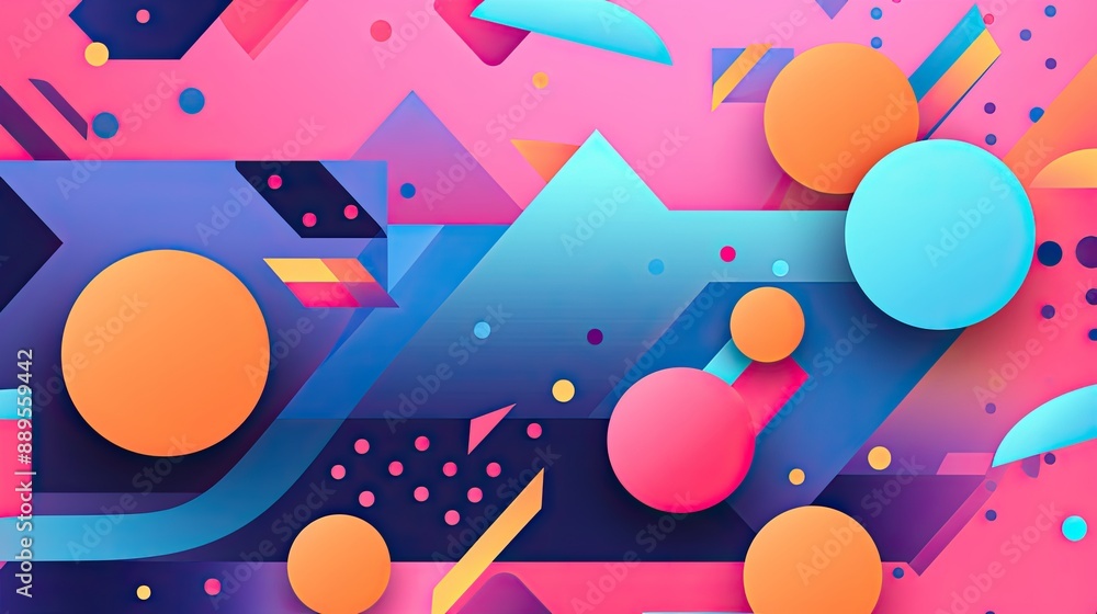 Abstract Geometric Pattern with Vibrant Colors. Abstract Geometric Pattern with Vibrant Colors.
