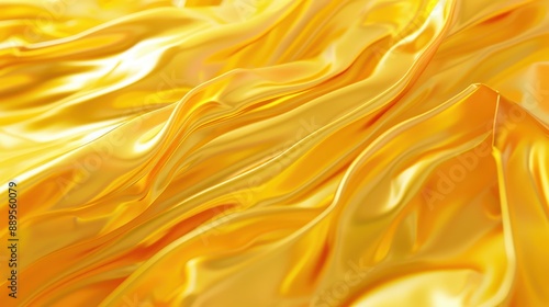 Shiny golden waves in abstract background composition photo