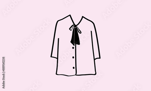 Women's clothes, vector clothes, young women's clothes