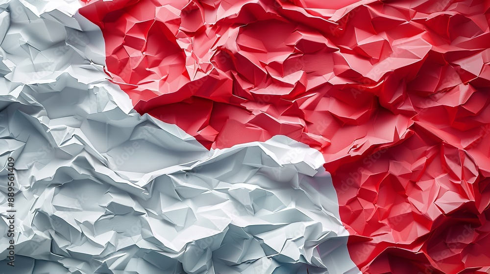 Bahrain flag painted on crumpled paper Bahrain flag painted on crumpled paper