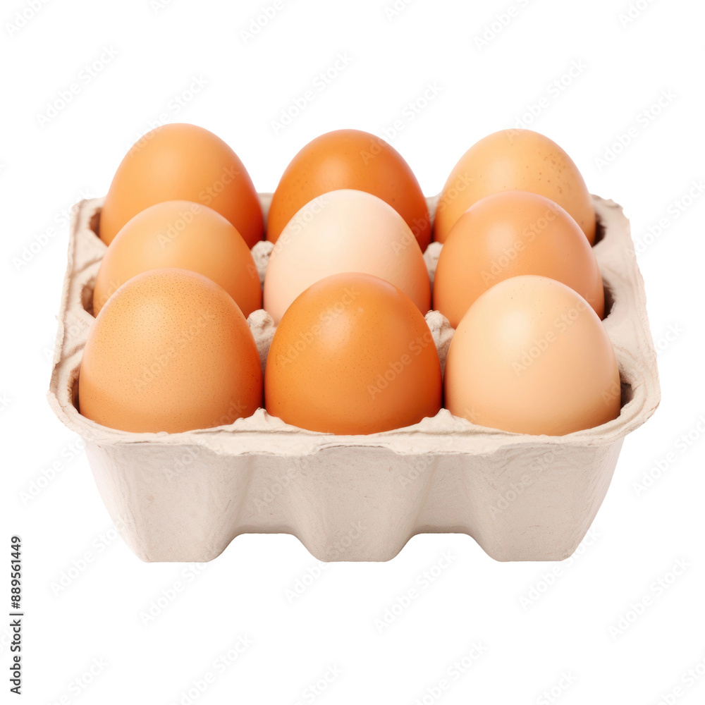 Eggs in container isolated on white or transparent background, png clipart, design element. Easy to place on any other background. Eggs in container isolated on white or transparent background, png clipart, design element. Easy to place on any other background.