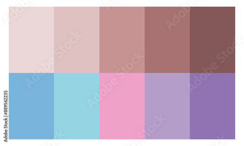 Collection of pastel colors, aesthetic colors, soft color