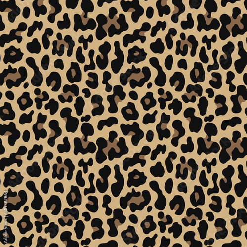 
animal leopard print seamless wild cat texture, spots on yellow background