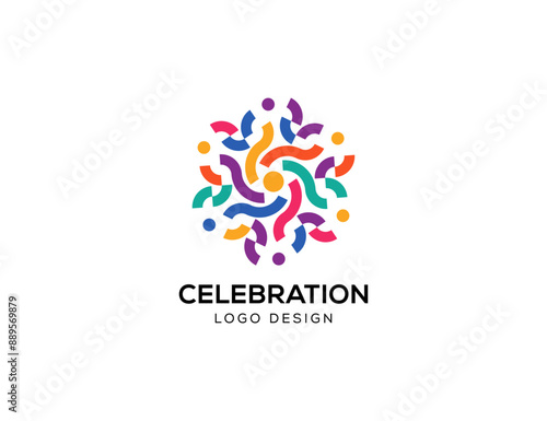 Abstract geometric shape designs pettern vector. Colorful decorative logo icon template