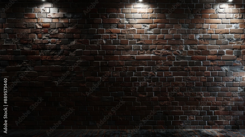 Brick Wall with Spotlights Brick Wall with Spotlights
