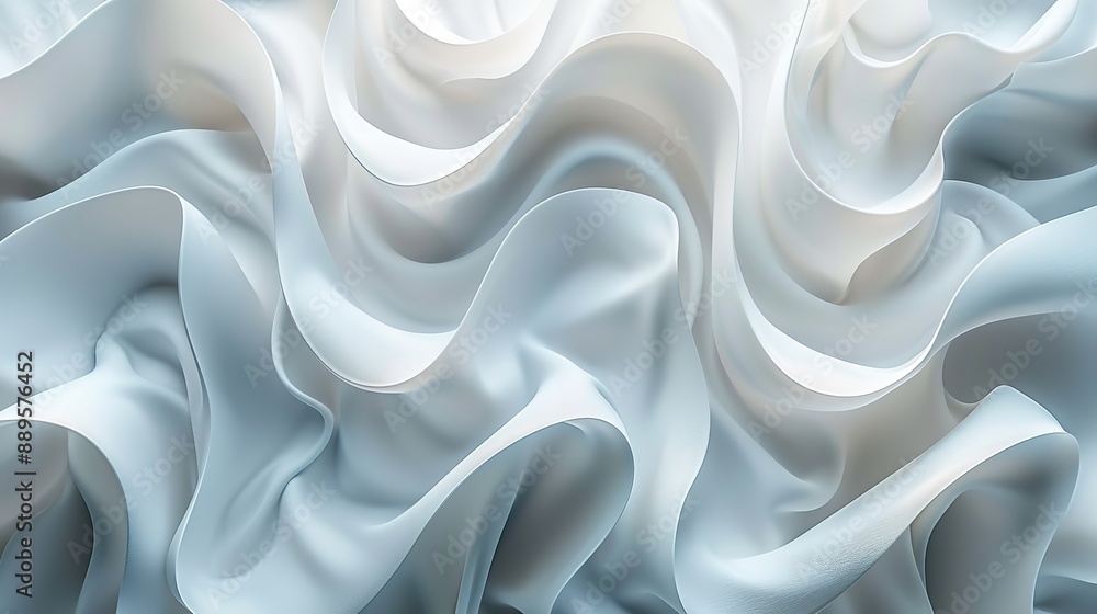 Abstract white wavy texture forming a dynamic and fluid pattern, suitable for backgrounds or wallpapers. Abstract white wavy texture forming a dynamic and fluid pattern, suitable for backgrounds or wallpapers.