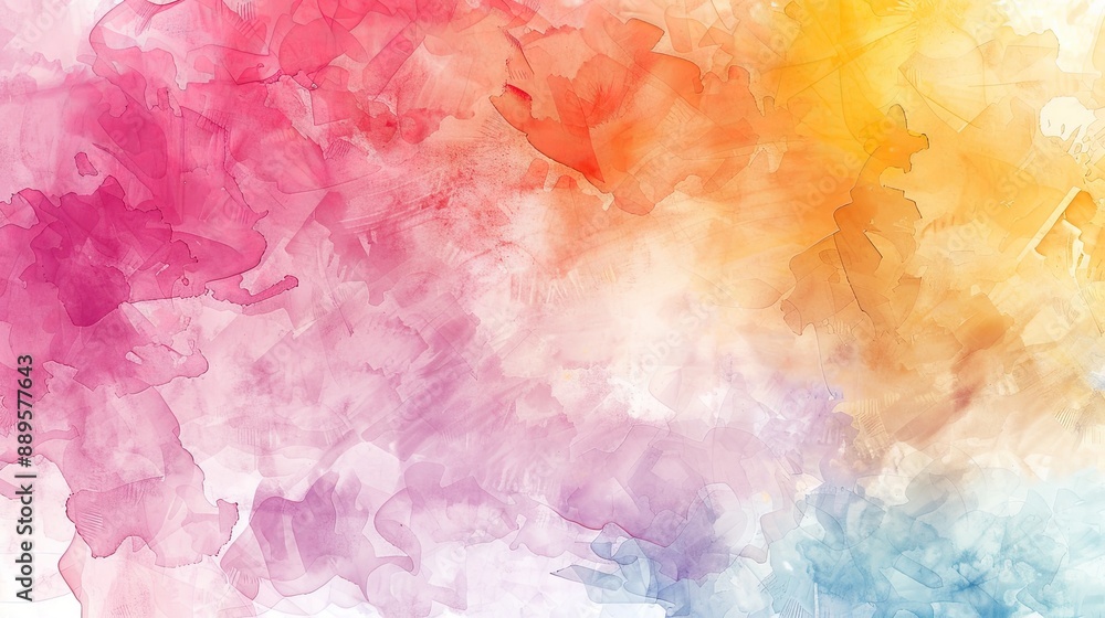 Fototapeta premium A colorful watercolor background with soft, blended hues.