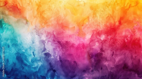 A colorful watercolor background with soft, blended hues.