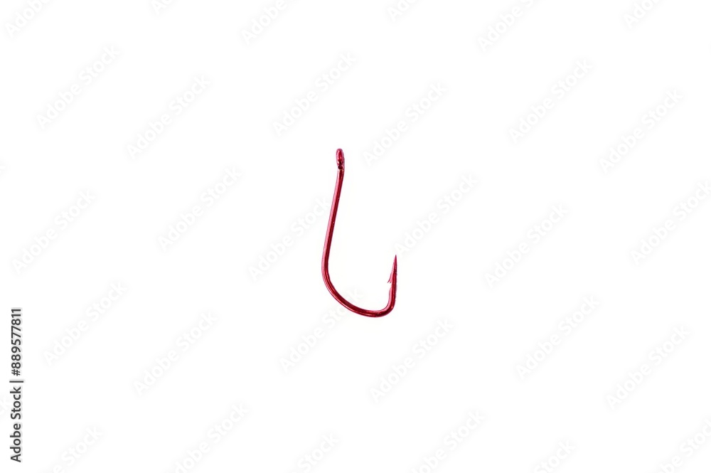 Close Up Shot of Fish Hook Isolated on White Background with Clipping Path Colorful Close Up Shot of Fish Hook Isolated on White Background with Clipping Path Colorful