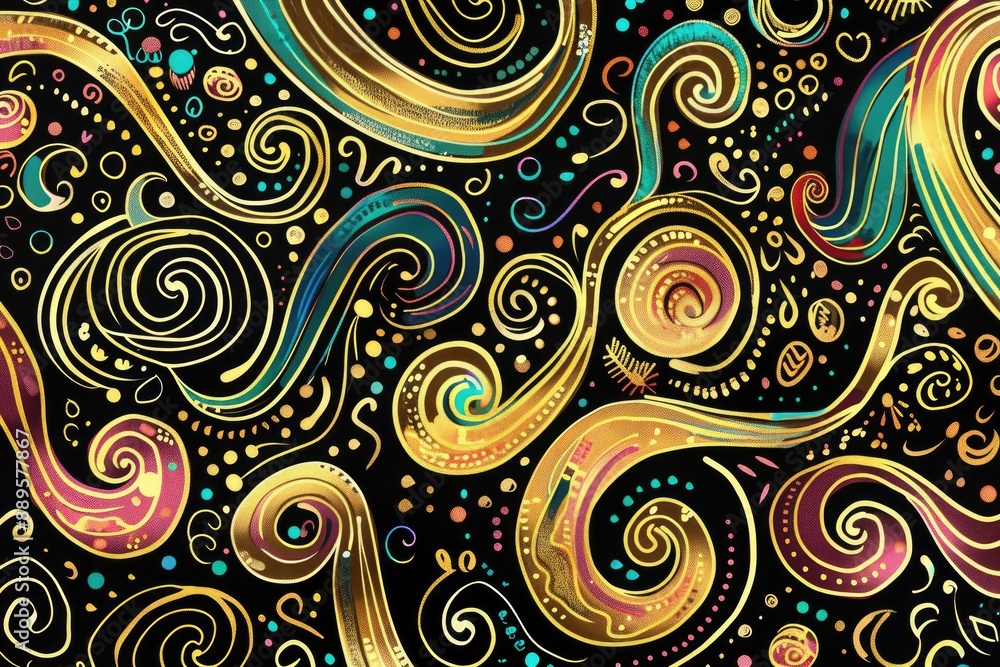 Colorful Abstract Swirl Pattern Colorful Abstract Swirl Pattern