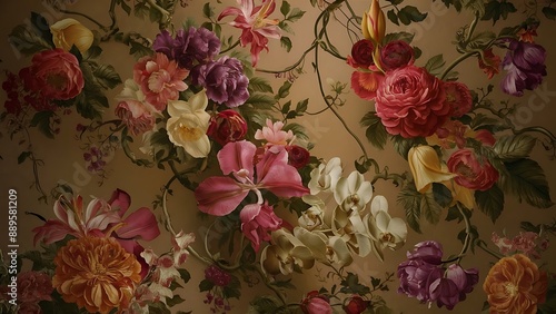 Floral image for decoration wallpaper