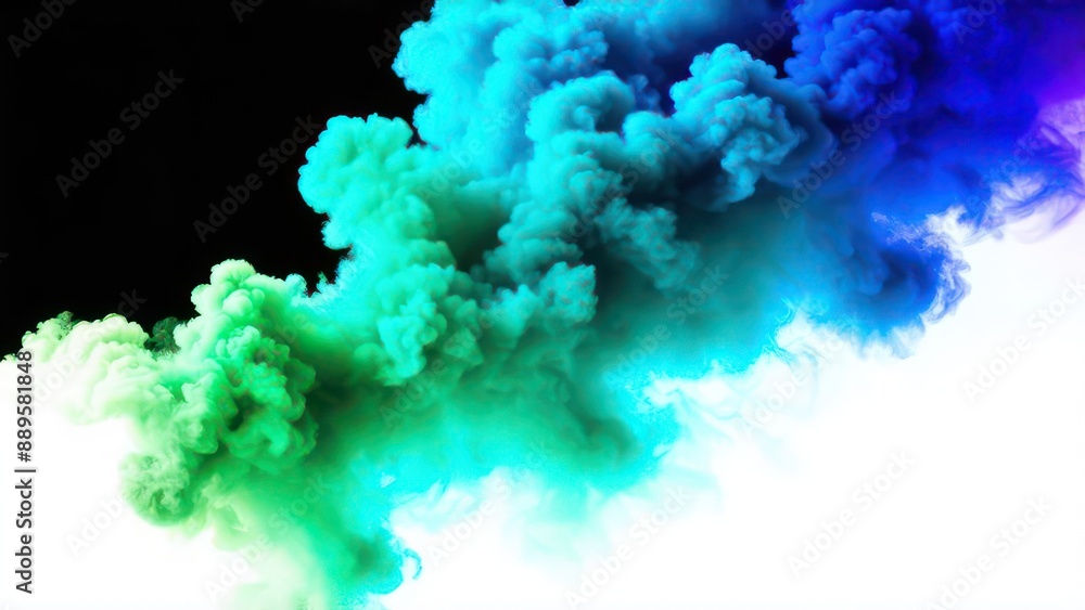Multi-colored smoke on a white background Multi-colored smoke on a white background