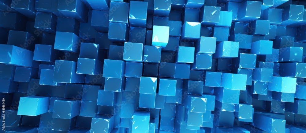 Abstract Blue Cube Pattern Abstract Blue Cube Pattern