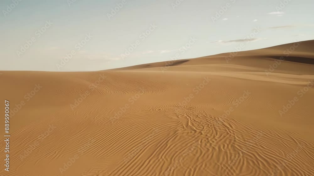 Footprints quickly vanish in the shifting sands of the windy desert ridges. Footprints quickly vanish in the shifting sands of the windy desert ridges.