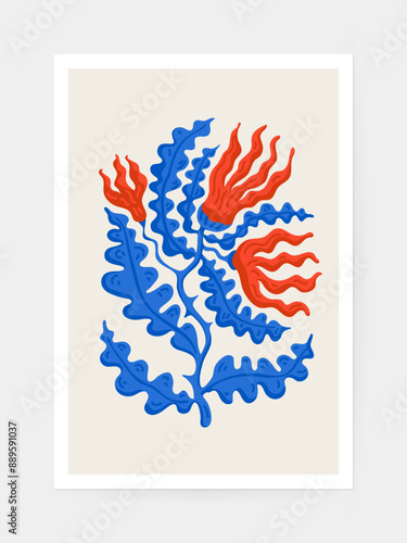 Modern Matisse-Inspired Floral Vector posters