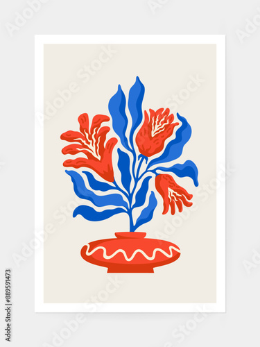 Modern Matisse-Inspired Floral Vector posters