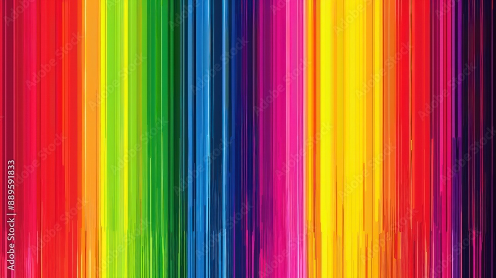 Obraz premium Abstract Rainbow Lines Art