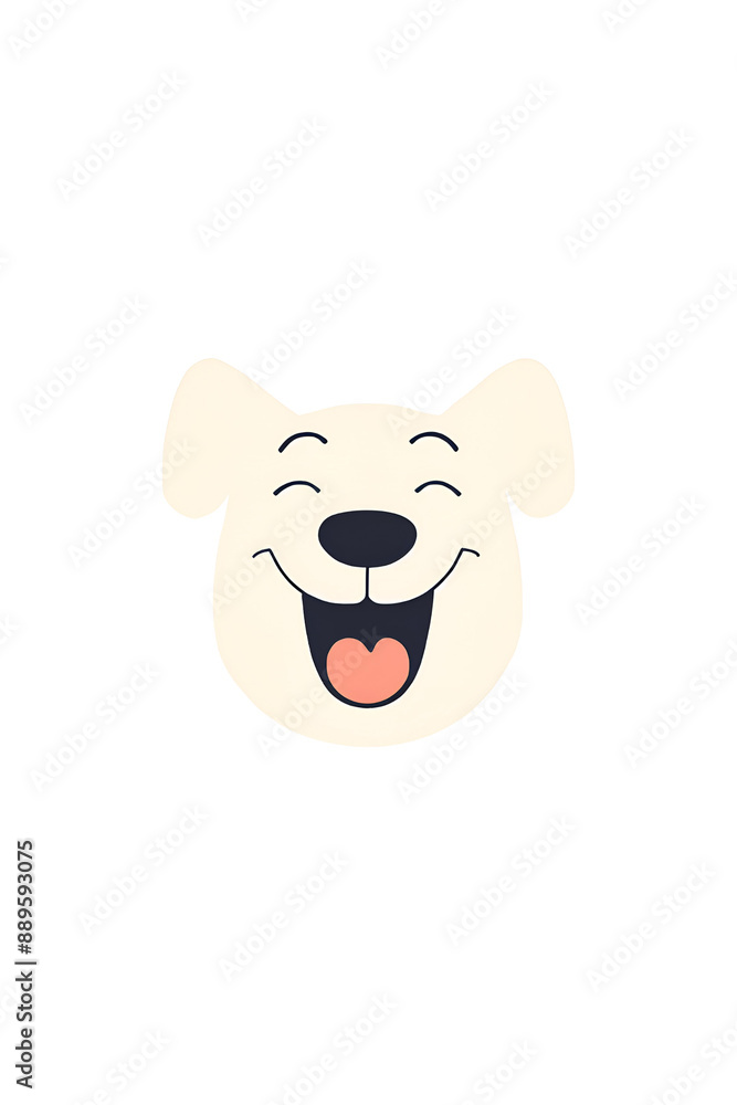 Naklejka premium vector cute dog face