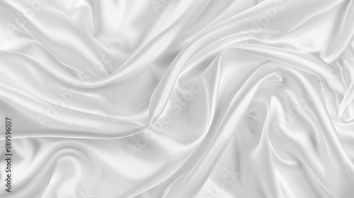 White Satin Fabric Texture Background