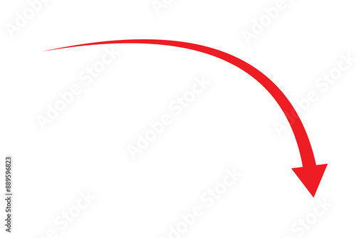 downward red arrow graphic