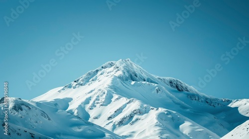 Wallpaper Mural A snowy mountain peak under a clear blue sky. Torontodigital.ca