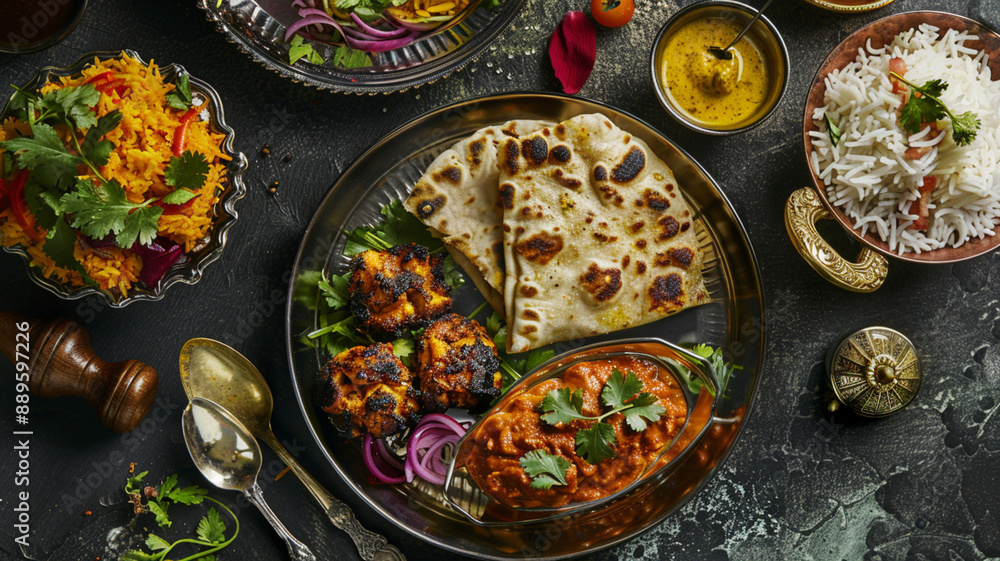 luxury Indian food in restaurant luxury Indian food in restaurant