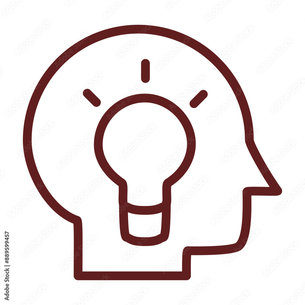 Learning Vector Line Maroon Icon Design Learning Vector Line Maroon Icon Design