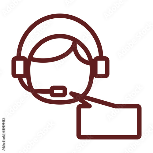 Advice Vector Line Maroon Icon Design