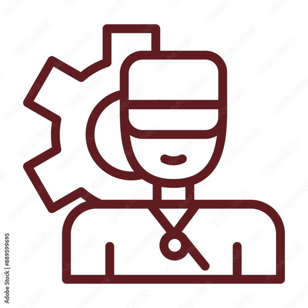 Coaching Techniques Vector Line Maroon Icon Design Coaching Techniques Vector Line Maroon Icon Design