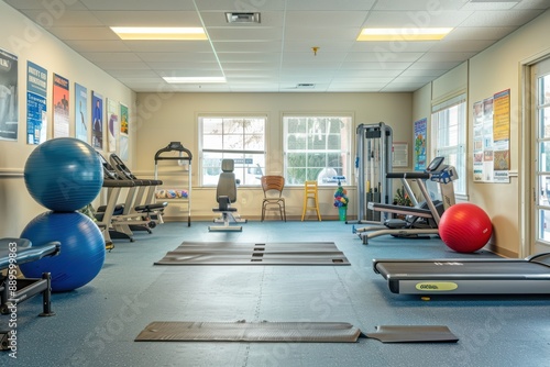 Wallpaper Mural Modern rehabilitation room in a health clinic with gym equipment Torontodigital.ca