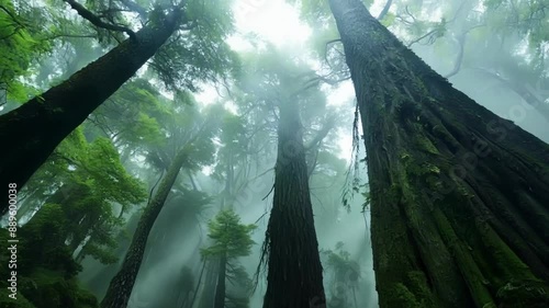 In the misty depths of the forest one cant help but feel small and insignificant in the face of natures power and mystery.