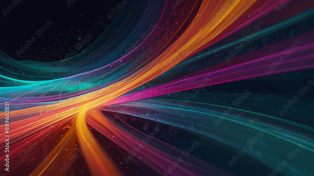 Abstract illustration background depicting swirling waves of energy that echo through a vortex with vibrant colors and flowing lines to convey movement and depth Abstract illustration background depicting swirling waves of energy that echo through a vortex with vibrant colors and flowing lines to convey movement and depth