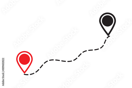 distance icon illustration