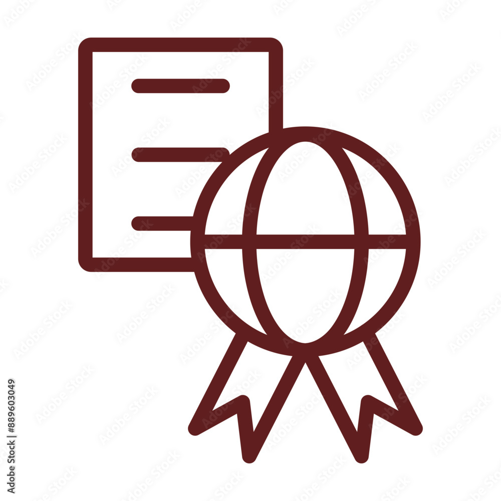 Web Courses Vector Line Maroon Icon Design Web Courses Vector Line Maroon Icon Design