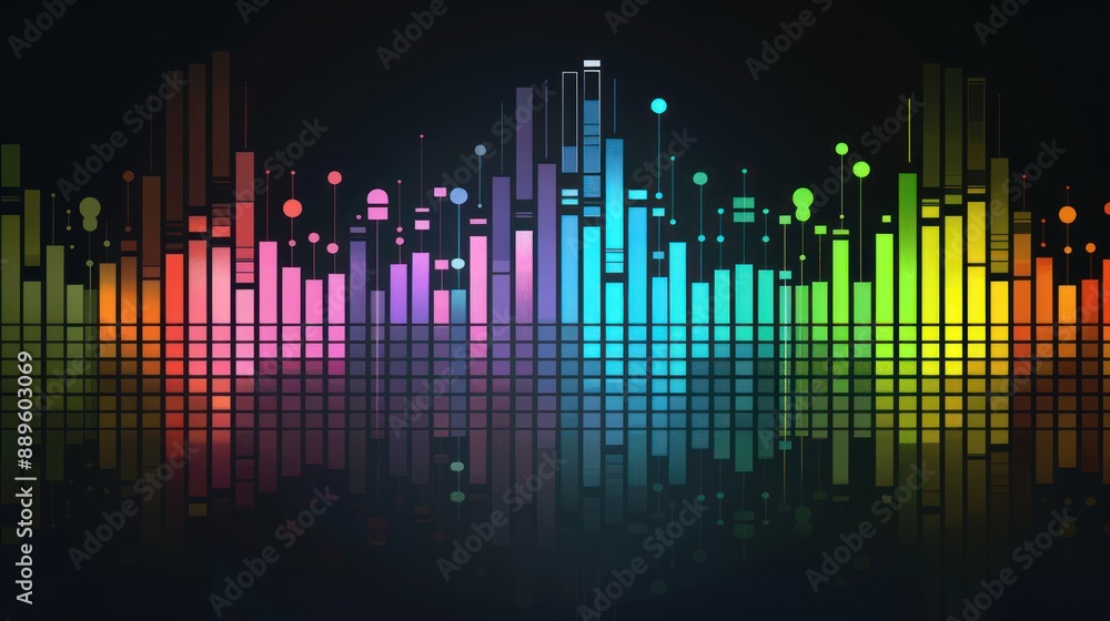 Colorful Audio Equalizer Visualization Colorful Audio Equalizer Visualization