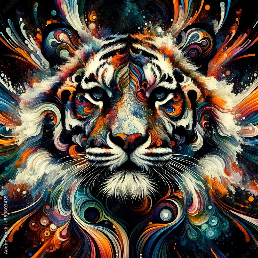 An abstract of a Tiger An abstract of a Tiger