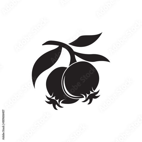 pomegranate flat style vector icon