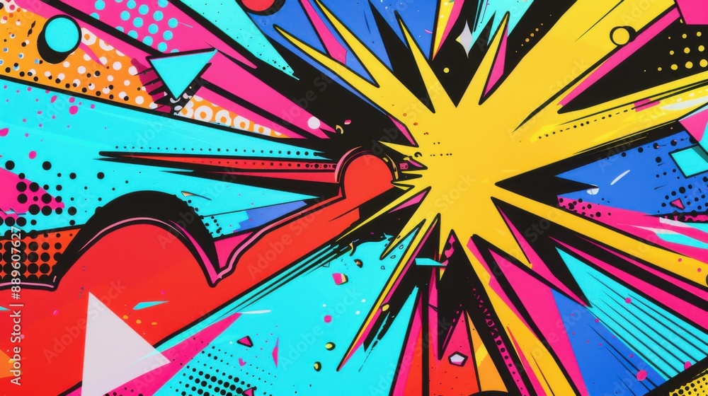 Fototapeta premium Vibrant Canvas: Energy and Motion