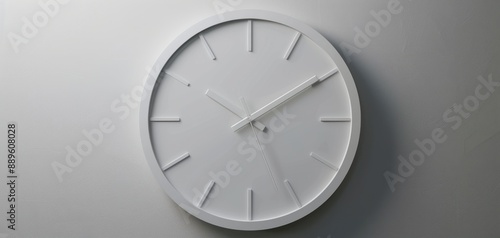 Wallpaper Mural Close-up of a minimalist clock with no numbers, just simple hands on a white face Torontodigital.ca