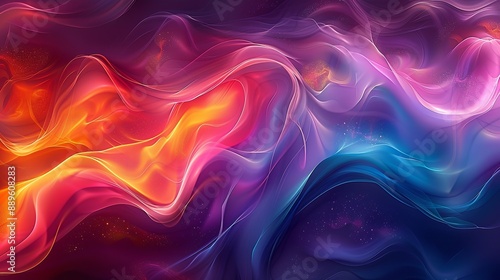 Abstract backgrounds with fluid, flowing visuals, exploding with a spectrum of vivid colors like a rainbow river