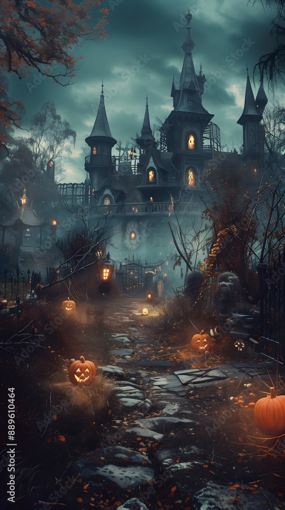 Halloween night background - dark atmosphere Halloween night background - dark atmosphere