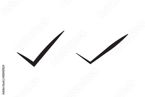 Check mark icon vector set. Check box icon with right or yes checkmark icons. Tick box, checkbox symbol sign vector illustration.
