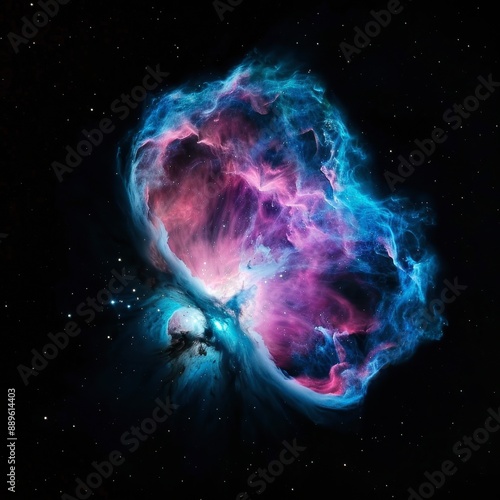 Enormous space nebula with vivid colors and swirling patterns, mysterious cosmic phenomenon, exotic and visually stunning