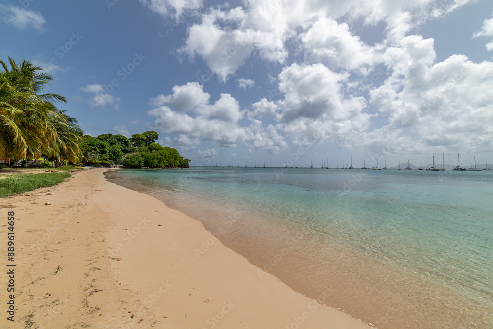 Bay view in Sainte-Anne, Martinique, France Bay view in Sainte-Anne, Martinique, France