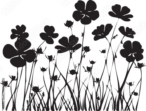 Flowers silhouette natural flowers