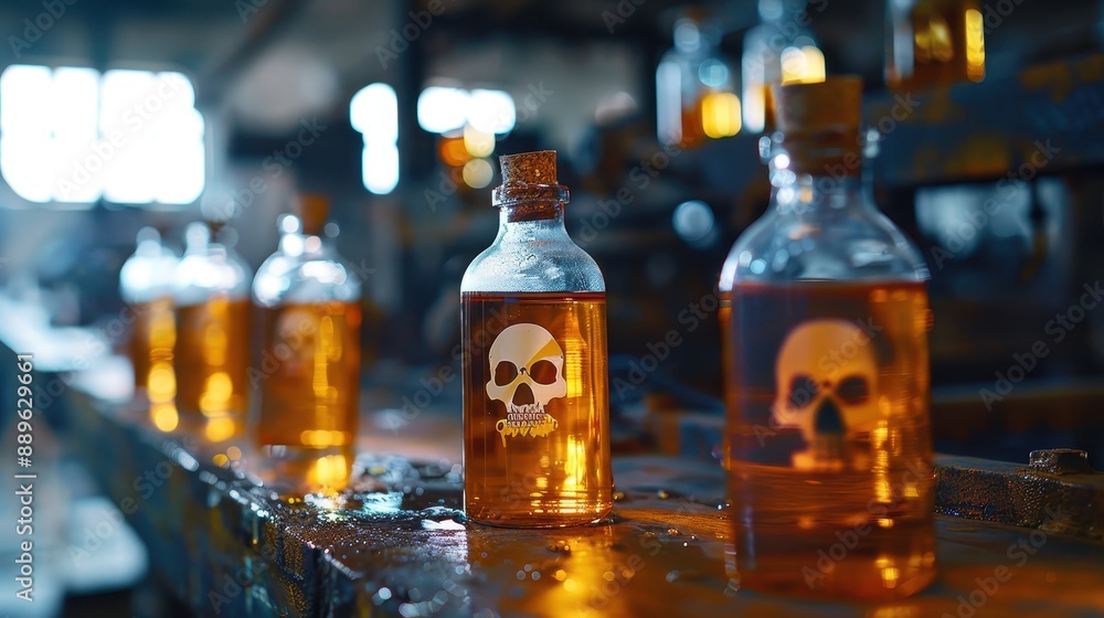 Cyanide poisoning in action, person responsible, dangerously realistic Cyanide poisoning in action, person responsible, dangerously realistic