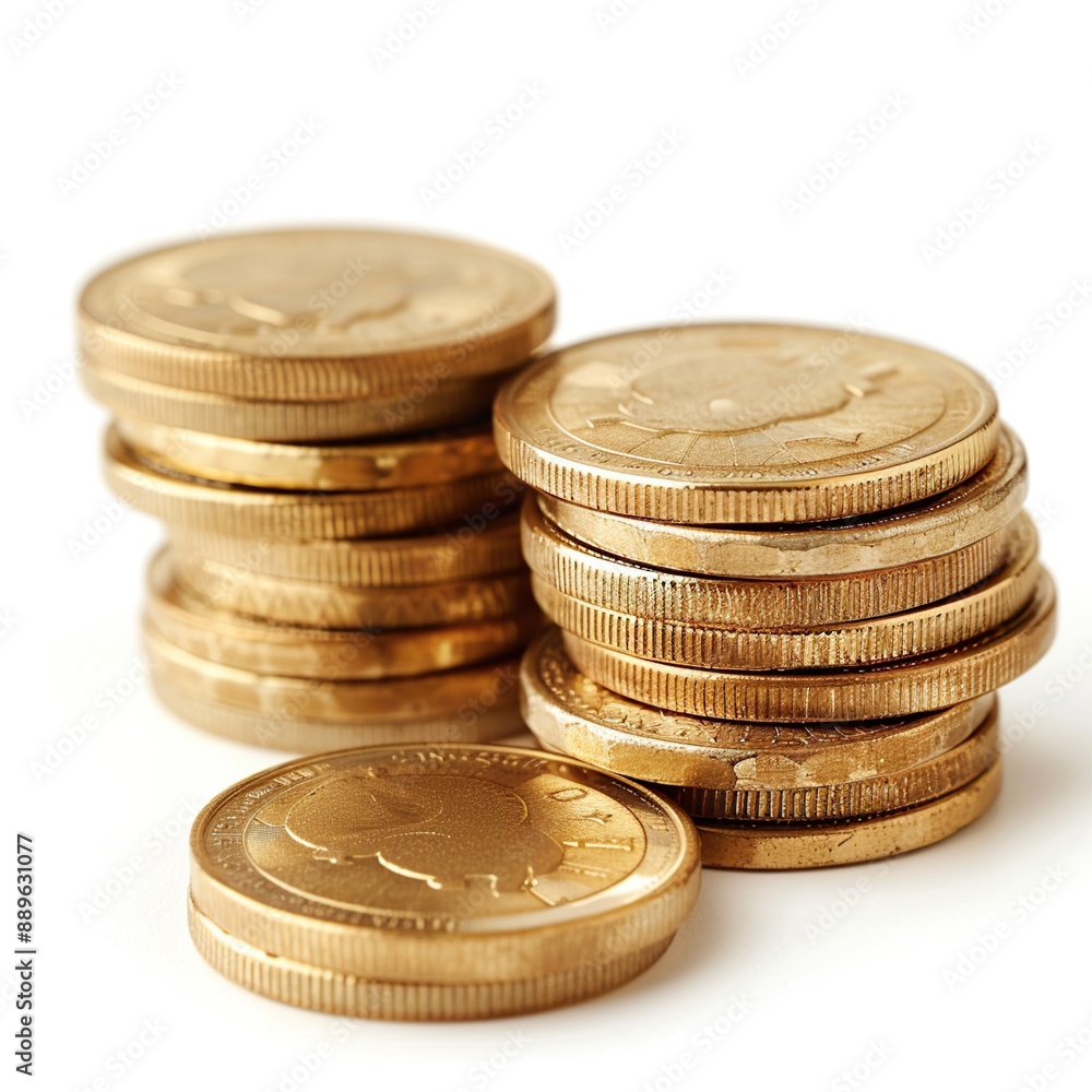 Gold Coins Isolated on transparent Background. Stacks of shiny coins for display or collecting Gold Coins Isolated on transparent Background. Stacks of shiny coins for display or collecting