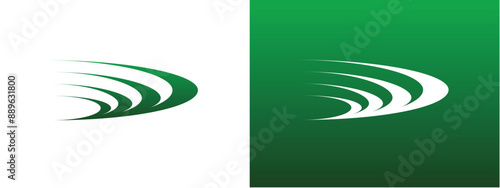 Circular Vector Icon Resembling Steps or Theatre.